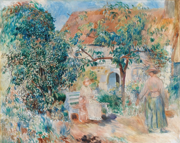 The Garden in Brittany. The painting by Pierre-Auguste Renoir