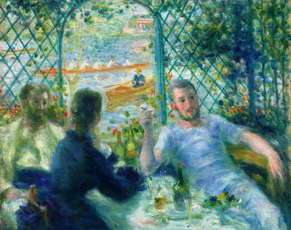 The Lunch at the Restaurant Fournaise (The Rowers' Lunch). The painting by Pierre-Auguste Renoir