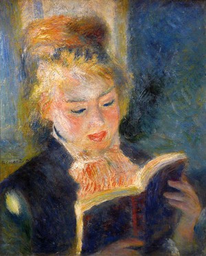 Pierre-Auguste Renoir, The Reader (also known as Young Woman Reading a Book), Painting on canvas