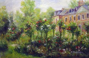 Pierre-Auguste Renoir, The Rose Garden At Wargemont, Painting on canvas