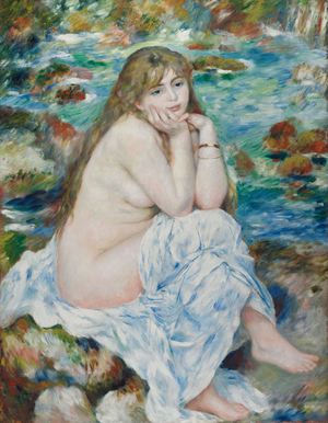 Pierre-Auguste Renoir, The Seated Bather, Painting on canvas