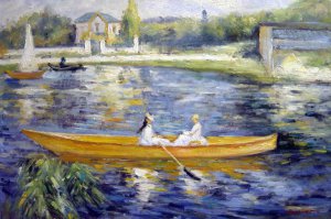The Seine At Asnieres, Pierre-Auguste Renoir, Art Paintings