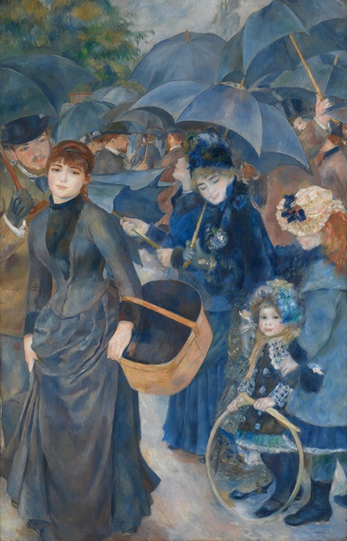 The Umbrellas. The painting by Pierre-Auguste Renoir