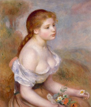 Pierre-Auguste Renoir, The Young Girl with Daisies, Painting on canvas