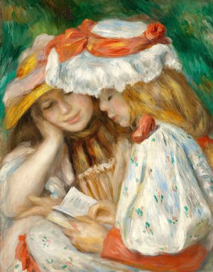 Pierre-Auguste Renoir, Two Girls Reading, Painting on canvas
