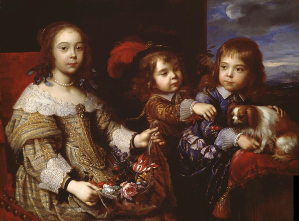 The Children of Frederic Maurice de La Tour d'Auvergne, duc de Bouillon. The painting by Pierre Mignard