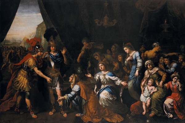 The Family of Darius before Alexander the Great. The painting by Pierre Mignard