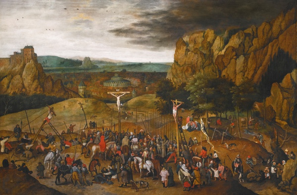 Calvary. The painting by Pieter Bruegel the Younger