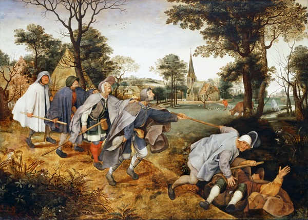 The Blind Leading the Blind. The painting by Pieter Bruegel the Younger