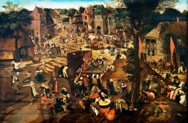 Village Fair (Village Festival). The painting by Pieter Bruegel the Younger