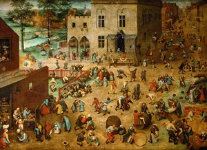 Pieter the Elder Bruegel, Children's Games, Art Reproduction
