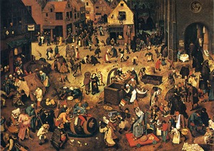 Reproduction oil paintings - Pieter the Elder Bruegel - The Fight between Carnival and Lent