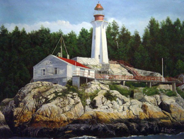 Point Atkinson Lighthouse, Vancouver. The painting by Our Originals