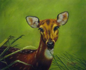 Our Originals, Portrait Of A Deer, Painting on canvas