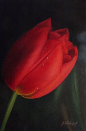 Our Originals, Portrait Of A Tulip, Painting on canvas
