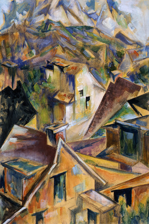 Preston Dickinson, A Hillside, Painting on canvas