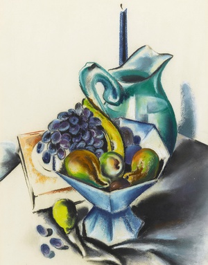 Preston Dickinson, Still Life with Candle, Painting on canvas