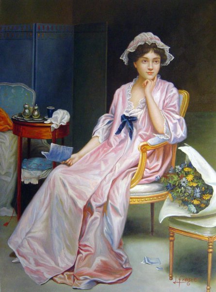 The Reluctant Mistress. The painting by Raimundo De Madrazo y Garreta