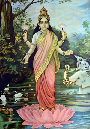 Raja Ravi Varma, Saraswati , Painting on canvas