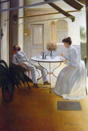 Ramon Casas, Interior Al Aire Libre, Art Reproduction