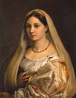 Raphael , Donna Velata, also known as Woman with a Veil, Painting on canvas