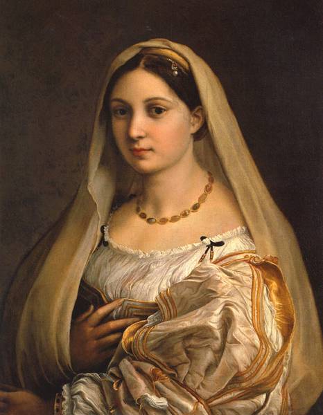 Donna Velata, also known as Woman with a Veil. The painting by Raphael 