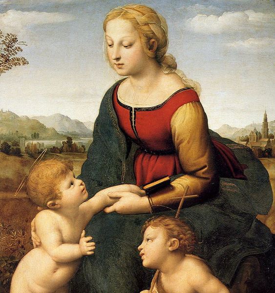 La Belle Jardinere. The painting by Raphael 