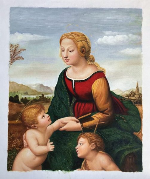 La Belle Jardinere. The painting by Raphael 