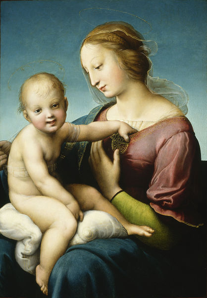 Large Cowper Madonna. The painting by Raphael 
