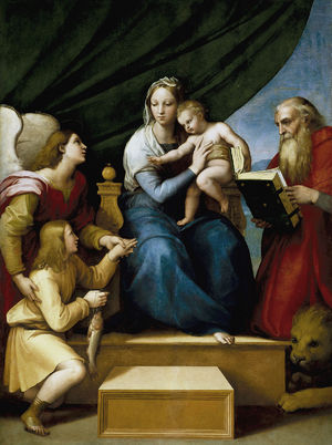 Raphael , Madonna of the Fish, Painting on canvas