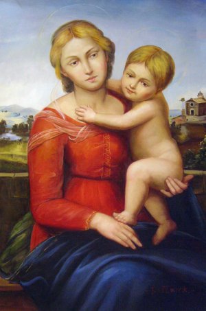 Raphael , Madonna And Child, Art Reproduction