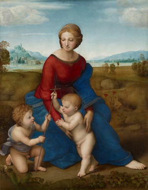 Raphael , Madonna in the Meadow, Painting on canvas