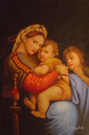 Raphael , Madonna Of The Chair, Painting on canvas