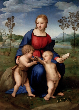 Raphael , Madonna of the Goldfinch, Painting on canvas