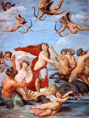 Raphael , The Nymph Galatea, Painting on canvas