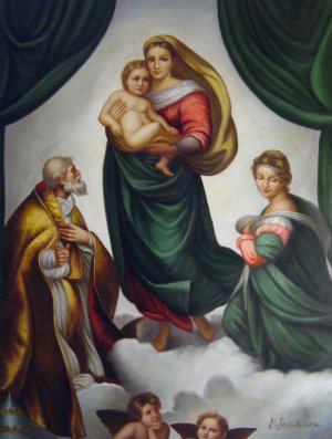 The Sistine Madonna, Raphael , Art Paintings