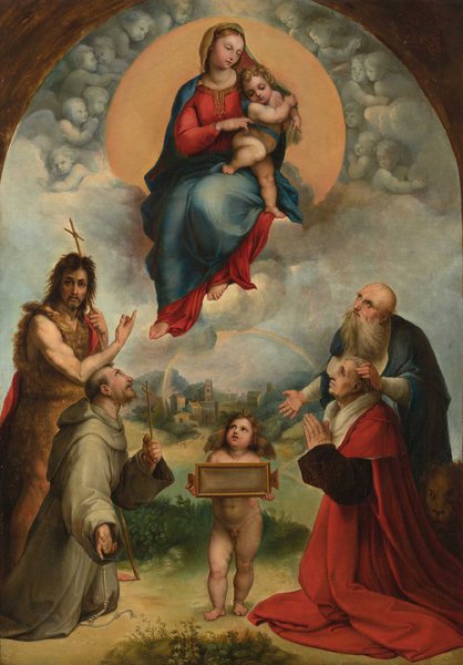 The Small Madonna of Foligno. The painting by Raphael 