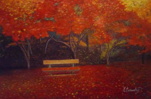 Our Originals, Red Autumn Leaves Galore!, Painting on canvas
