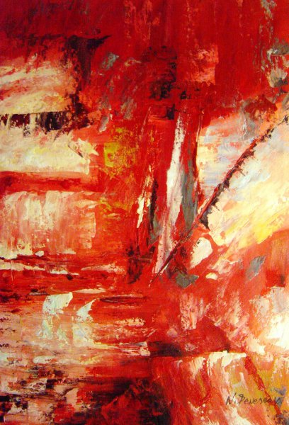Red Burst Of Color. The painting by Our Originals