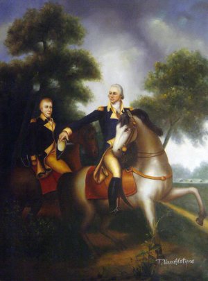 Famous paintings of Horses-Equestrian: George Washington Before Yorktown