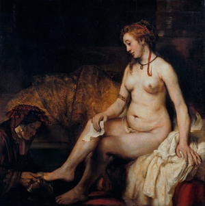 Famous paintings of Nudes: Bathsheba with David's Letter