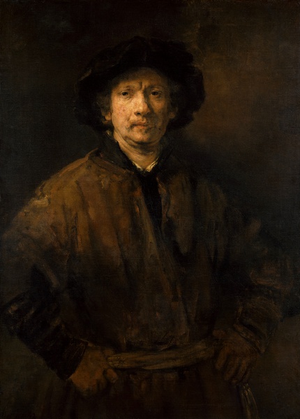 Large Self-Portrait of Rembrandt. The painting by Rembrandt van Rijn