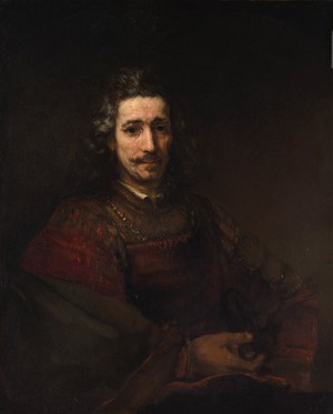 Rembrandt van Rijn, Man with a Magnifying Glass, Painting on canvas