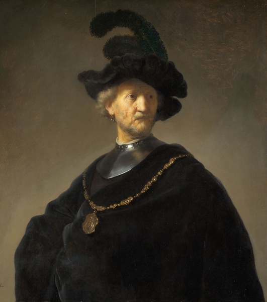 Old Man with a Gold Chain. The painting by Rembrandt van Rijn