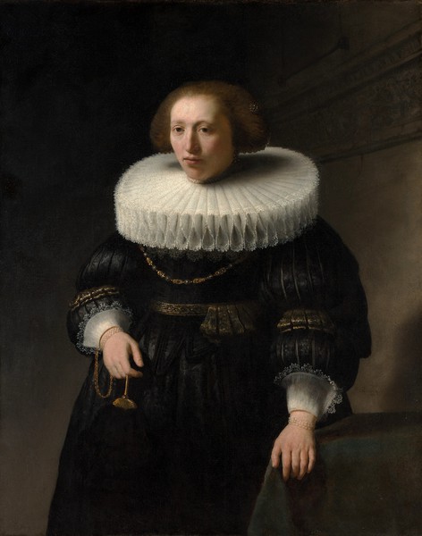 Portrait of a Woman, probably a Member of the Van Beresteyn Family. The painting by Rembrandt van Rijn