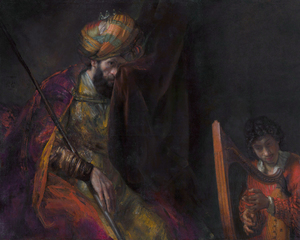 Rembrandt van Rijn, Saul and David (David Plays the Harp for Saul), Painting on canvas