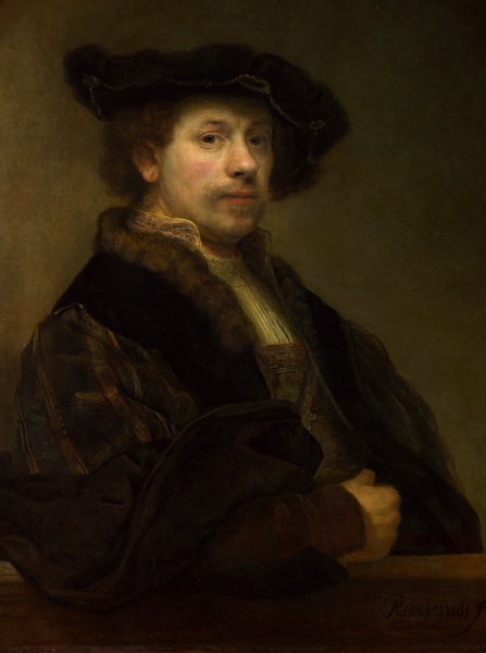 Self Portrait at the Age of 34. The painting by Rembrandt van Rijn