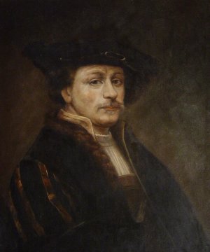 Self Portrait, Rembrandt van Rijn, Art Paintings