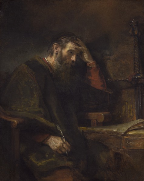 The Apostle Paul. The painting by Rembrandt van Rijn