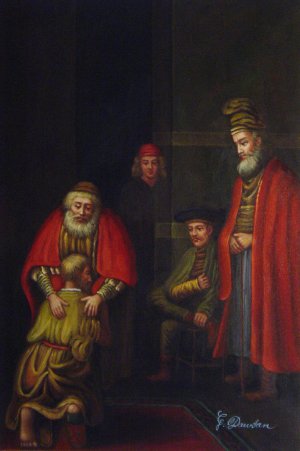 The Return Of The Prodigal Son, Rembrandt van Rijn, Art Paintings